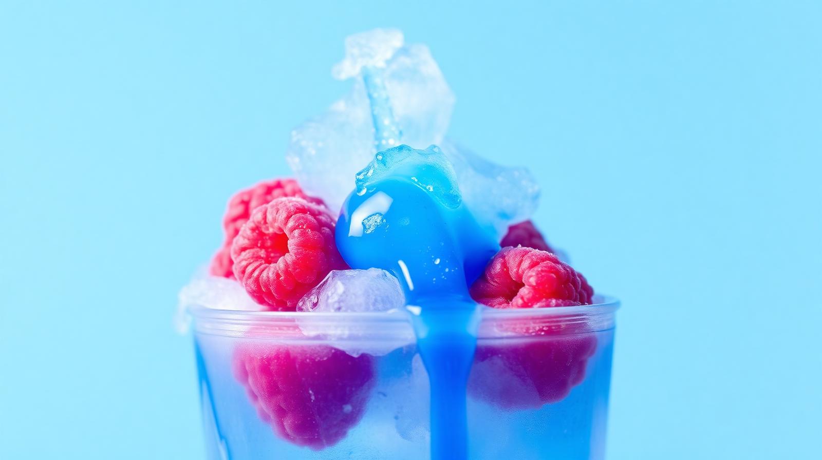 Blue raspberry water ice